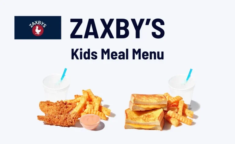 Zaxbys kids meal menu